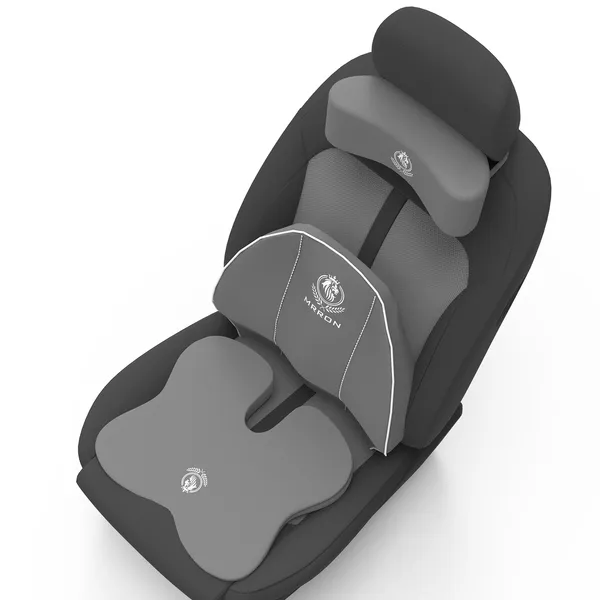 MRRON_Memory_Foam_Car_Seat_Cushion_Combo_–_Backrest,_Seat_Cushion_&_Neckrest_for_Tailbone,_Sciatica_&_Back_Pain_Relief_–_Orthopedic_Support_for_Driving,_Office_Chair.