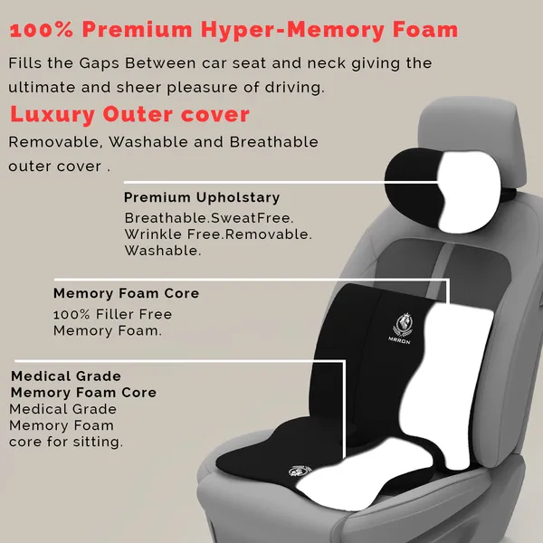 MRRON_Memory_Foam_Car_Seat_Cushion_Combo_–_Backrest,_Seat_Cushion_&_Neckrest_for_Tailbone,_Sciatica_&_Back_Pain_Relief_–_Orthopedic_Support_for_Driving,_Office_Chair.