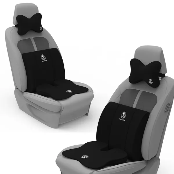 MRRON_Memory_Foam_Car_Seat_Cushion_Combo_–_Backrest,_Seat_Cushion_&_Neckrest_for_Tailbone,_Sciatica_&_Back_Pain_Relief_–_Orthopedic_Support_for_Driving,_Office_Chair.