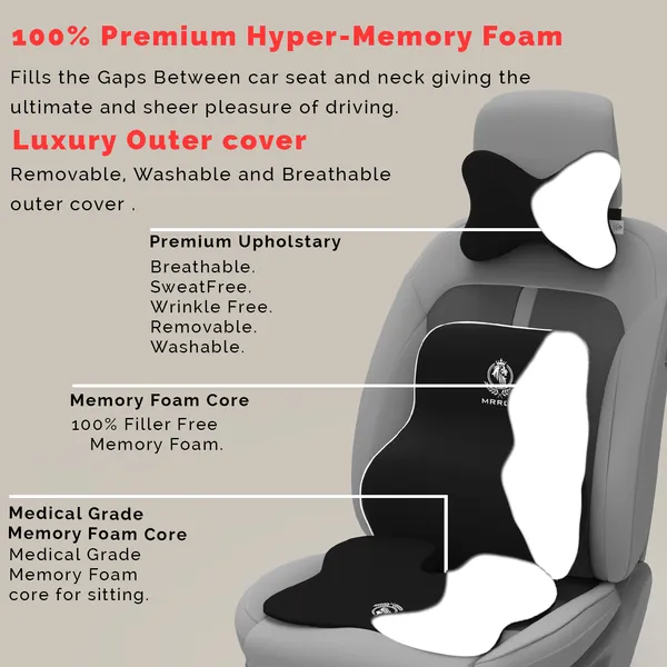 MRRON_Memory_Foam_Car_Seat_Cushion_Combo_–_Backrest,_Seat_Cushion_&_Neckrest_for_Tailbone,_Sciatica_&_Back_Pain_Relief_–_Orthopedic_Support_for_Driving,_Office_Chair.