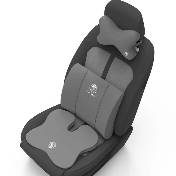 MRRON_Memory_Foam_Car_Seat_Cushion_Combo_–_Backrest,_Seat_Cushion_&_Neckrest_for_Tailbone,_Sciatica_&_Back_Pain_Relief_–_Orthopedic_Support_for_Driving,_Office_Chair.