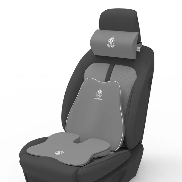 MRRON_Memory_Foam_Car_Seat_Cushion_Combo_–_Backrest,_Seat_Cushion_&_Neckrest_for_Tailbone,_Sciatica_&_Back_Pain_Relief_–_Orthopedic_Support_for_Driving,_Office_Chair.