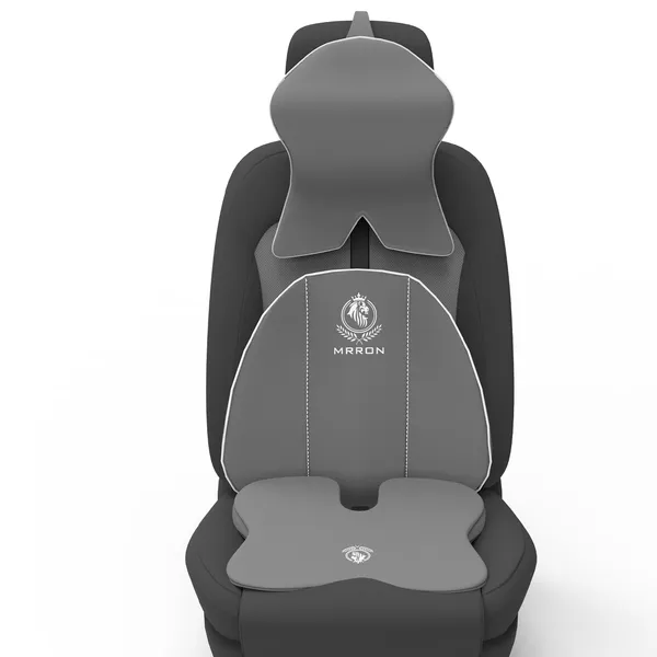 MRRON_Memory_Foam_Car_Seat_Cushion_Combo_–_Backrest,_Seat_Cushion_&_Neckrest_for_Tailbone,_Sciatica_&_Back_Pain_Relief_–_Orthopedic_Support_for_Driving,_Office_Chair.