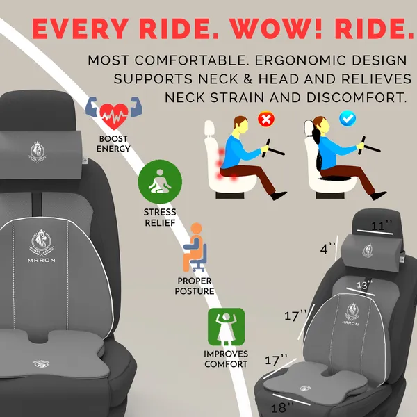MRRON_Memory_Foam_Car_Seat_Cushion_Combo_–_Backrest,_Seat_Cushion_&_Neckrest_for_Tailbone,_Sciatica_&_Back_Pain_Relief_–_Orthopedic_Support_for_Driving,_Office_Chair.