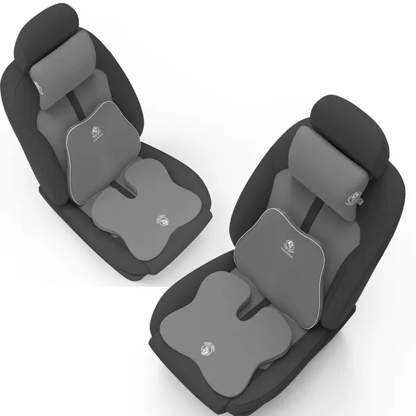 MRRON_Memory_Foam_Car_Seat_Cushion_Combo_–_Backrest,_Seat_Cushion_&_Neckrest_for_Tailbone,_Sciatica_&_Back_Pain_Relief_–_Orthopedic_Support_for_Driving,_Office_Chair.