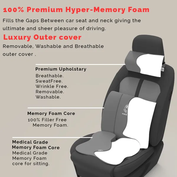 MRRON_Memory_Foam_Car_Seat_Cushion_Combo_–_Backrest,_Seat_Cushion_&_Neckrest_for_Tailbone,_Sciatica_&_Back_Pain_Relief_–_Orthopedic_Support_for_Driving,_Office_Chair.