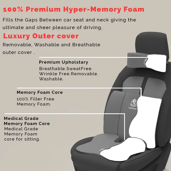 MRRON_Memory_Foam_Car_Seat_Cushion_Combo_–_Backrest,_Seat_Cushion_&_Neckrest_for_Tailbone,_Sciatica_&_Back_Pain_Relief_–_Orthopedic_Support_for_Driving,_Office_Chair.