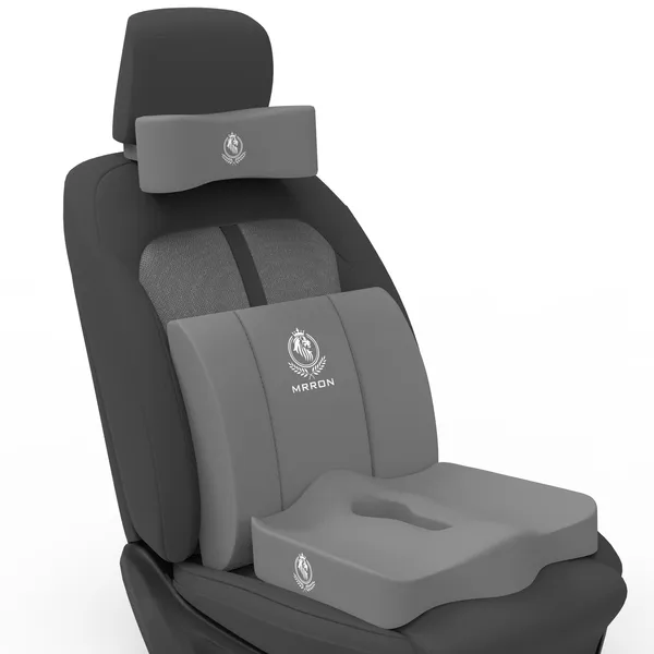 MRRON__Breeze_Neck_rest_Lumber_Back_Support_or_Coccxy_Orthopaedic_Cushion_for_Long_Sitting_Universal_fit_with_Ergonomic_Design_Made_by_High_Density_Memory_Foam_Used_for_Car_or_Office_Chairs.