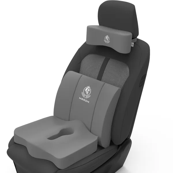 MRRON__Breeze_Neck_rest_Lumber_Back_Support_or_Coccxy_Orthopaedic_Cushion_for_Long_Sitting_Universal_fit_with_Ergonomic_Design_Made_by_High_Density_Memory_Foam_Used_for_Car_or_Office_Chairs.