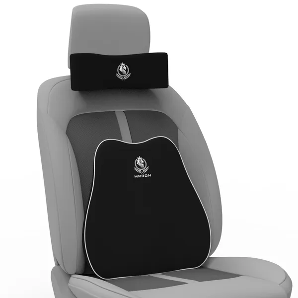 MRRON_Back_Support_Neck_Rest_for_Chair_&_Car_Seat,_Orthopaedic_Lumbar_Support_Memory_Foam_Backrest_Cushion_Designed_for_Back_Pain_Relief_Pillow_for_Comfortable_Sitting