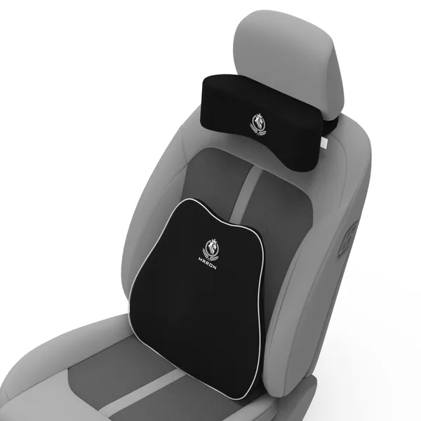MRRON_Back_Support_Neck_Rest_for_Chair_&_Car_Seat,_Orthopaedic_Lumbar_Support_Memory_Foam_Backrest_Cushion_Designed_for_Back_Pain_Relief_Pillow_for_Comfortable_Sitting