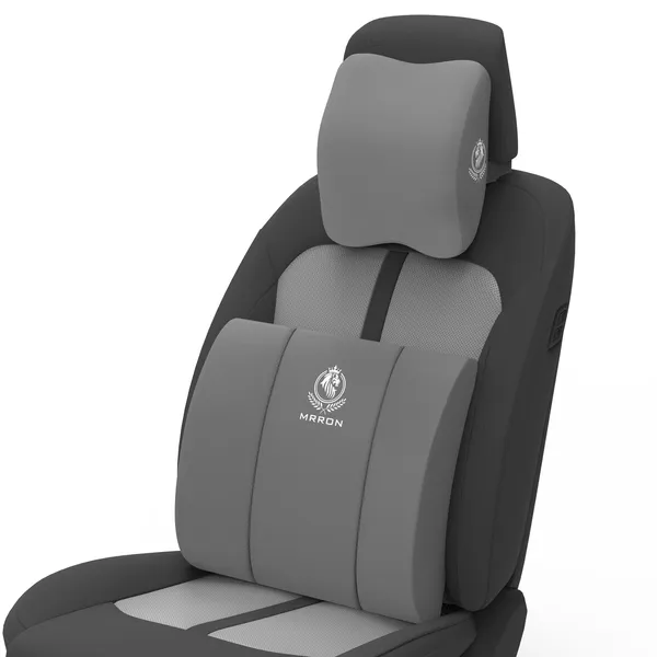 MRRON_Neckpro_Lumber_Spine_Back_Support_Neck_Rest_for_Chair_&_Car_Seat,_Orthopaedic_Lumbar_Support_Memory_Foam_Backrest_Cushion_Designed_for_Back_Pain_Relief_Pillow_for_Comfortable_Sitting
