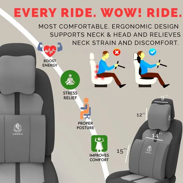 MRRON_Neckpro_Lumber_Spine_Back_Support_Neck_Rest_for_Chair_&_Car_Seat,_Orthopaedic_Lumbar_Support_Memory_Foam_Backrest_Cushion_Designed_for_Back_Pain_Relief_Pillow_for_Comfortable_Sitting