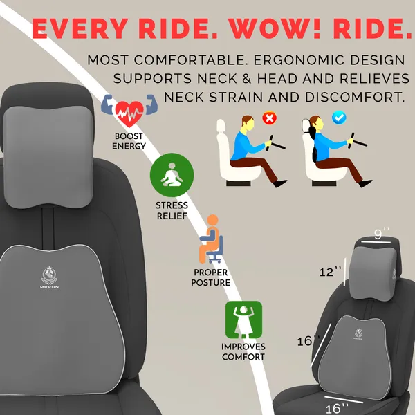 MRRON_Neckpro_Cruz_Spine_Back_Support_Neck_Rest_for_Chair_&_Car_Seat,_Orthopaedic_Lumbar_Support_Memory_Foam_Backrest_Cushion_Designed_for_Back_Pain_Relief_Pillow_for_Comfortable_Sitting