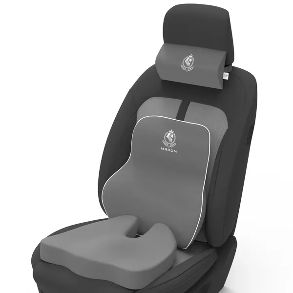 MRRON_Memory_Foam_Car_Seat_Cushion_Set_�_Lumbar_Back_Support,_Coccyx_Seat_Pad_&_Neck_Pillow_�_Ergonomic_Pain_Relief_for_Back,_Tailbone,_Sciatica_�_Ideal_for_Driving,_Office_&_Travel.