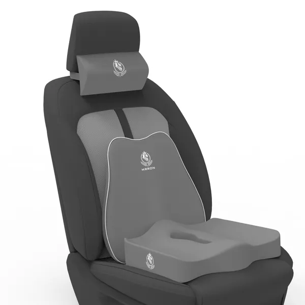 MRRON_Memory_Foam_Car_Seat_Cushion_Set_�_Lumbar_Back_Support,_Coccyx_Seat_Pad_&_Neck_Pillow_�_Ergonomic_Pain_Relief_for_Back,_Tailbone,_Sciatica_�_Ideal_for_Driving,_Office_&_Travel.