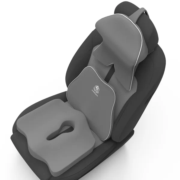 MRRON_Memory_Foam_Car_Seat_Cushion_Set_�_Lumbar_Back_Support,_Coccyx_Seat_Pad_&_Neck_Pillow_�_Ergonomic_Pain_Relief_for_Back,_Tailbone,_Sciatica_�_Ideal_for_Driving,_Office_&_Travel.