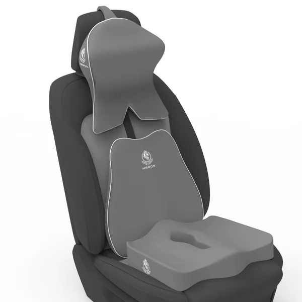 MRRON_Memory_Foam_Car_Seat_Cushion_Set_�_Lumbar_Back_Support,_Coccyx_Seat_Pad_&_Neck_Pillow_�_Ergonomic_Pain_Relief_for_Back,_Tailbone,_Sciatica_�_Ideal_for_Driving,_Office_&_Travel.
