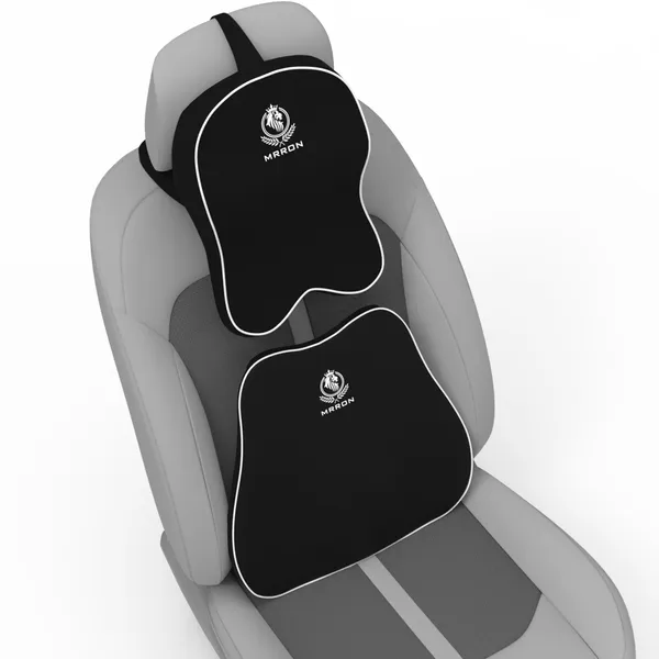MRRON_Back_Support_Neck_Rest_for_Chair_&_Car_Seat,_Orthopaedic_Lumbar_Support_Memory_Foam_Backrest_Cushion_Designed_for_Back_Pain_Relief_Pillow_for_Comfortable_Sitting