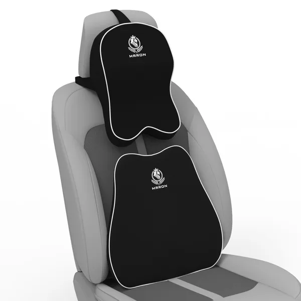 MRRON_Back_Support_Neck_Rest_for_Chair_&_Car_Seat,_Orthopaedic_Lumbar_Support_Memory_Foam_Backrest_Cushion_Designed_for_Back_Pain_Relief_Pillow_for_Comfortable_Sitting