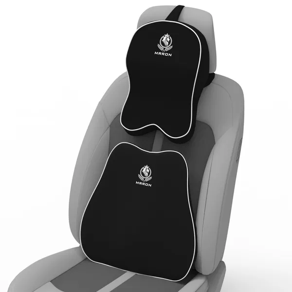 MRRON_Back_Support_Neck_Rest_for_Chair_&_Car_Seat,_Orthopaedic_Lumbar_Support_Memory_Foam_Backrest_Cushion_Designed_for_Back_Pain_Relief_Pillow_for_Comfortable_Sitting