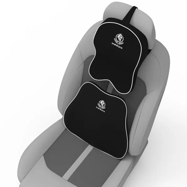 MRRON_Back_Support_Neck_Rest_for_Chair_&_Car_Seat,_Orthopaedic_Lumbar_Support_Memory_Foam_Backrest_Cushion_Designed_for_Back_Pain_Relief_Pillow_for_Comfortable_Sitting