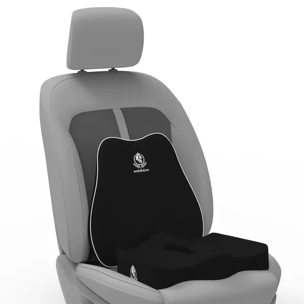 MRRON_Car_Seat_Cushion_�_2-Piece_Set_with_Back_Support_&_Coccyx_Cushion_�_Orthopedic_Support_for_Back,_Tailbone,_Sciatica_Pain_�_Ergonomic_Comfort_for_Car,_Office,_or_Home_Chair