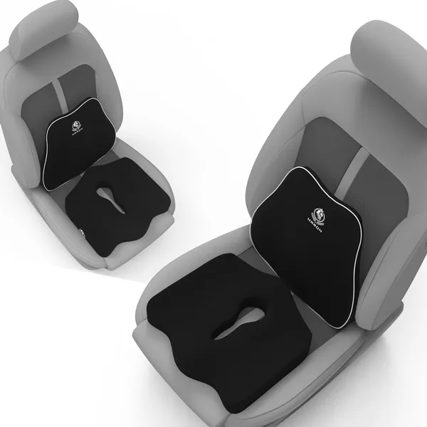 MRRON_Car_Seat_Cushion_�_2-Piece_Set_with_Back_Support_&_Coccyx_Cushion_�_Orthopedic_Support_for_Back,_Tailbone,_Sciatica_Pain_�_Ergonomic_Comfort_for_Car,_Office,_or_Home_Chair