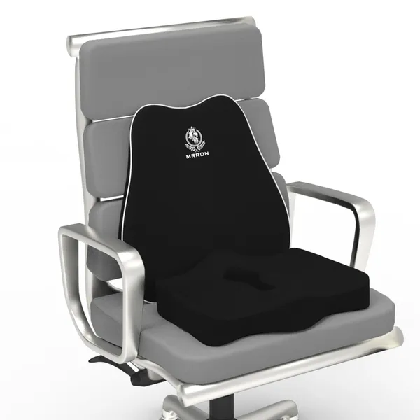MRRON_Car_Seat_Cushion_�_2-Piece_Set_with_Back_Support_&_Coccyx_Cushion_�_Orthopedic_Support_for_Back,_Tailbone,_Sciatica_Pain_�_Ergonomic_Comfort_for_Car,_Office,_or_Home_Chair