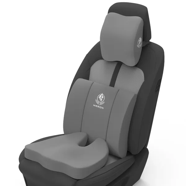 MRRON_Neckpro_Neckrest_Lumber_Back_Support_or_Coccyx_Orthopaedic_Cushion_for_Long_Sitting_Universal_fit_with_Ergonomic_Design_Made_by_High_Density_Memory_Foam_Used_for_Car_or_Office_Chairs.