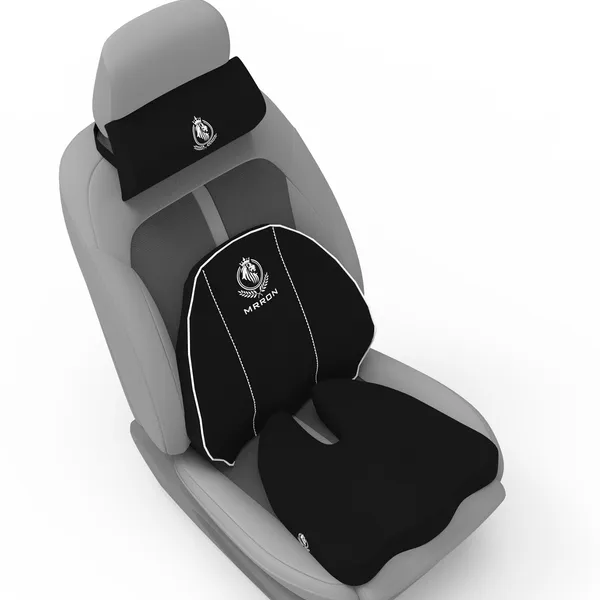 MRRON_Memory_Foam_Car_Seat_Cushion_Set_�_Lumbar_Back_Support,_Coccyx_Seat_Pad_&_Neck_Pillow_�_Ergonomic_Pain_Relief_for_Back,_Tailbone,_Sciatica_�_Ideal_for_Driving,_Office_&_Travel.
