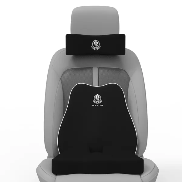 MRRON_Memory_Foam_Car_Seat_Cushion_Set_�_Lumbar_Back_Support,_Coccyx_Seat_Pad_&_Neck_Pillow_�_Ergonomic_Pain_Relief_for_Back,_Tailbone,_Sciatica_�_Ideal_for_Driving,_Office_&_Travel.