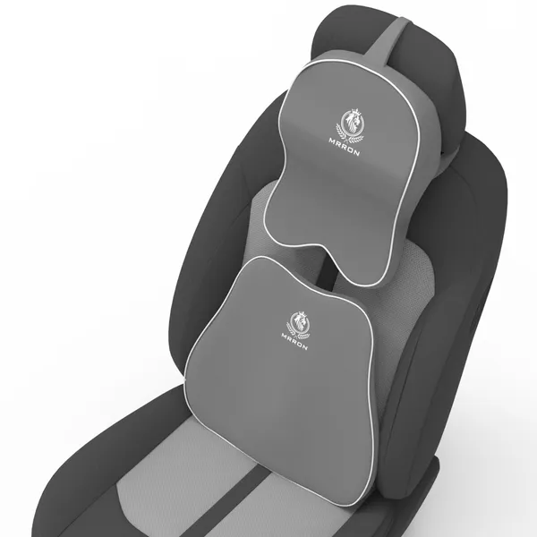 MRRON_Back_Support_Neck_Rest_for_Chair_&_Car_Seat,_Orthopaedic_Lumbar_Support_Memory_Foam_Backrest_Cushion_Designed_for_Back_Pain_Relief_Pillow_for_Comfortable_Sitting