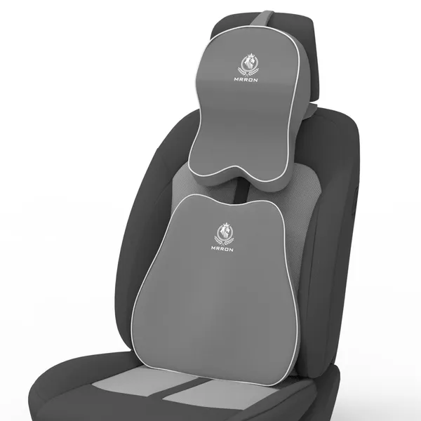 MRRON_Back_Support_Neck_Rest_for_Chair_&_Car_Seat,_Orthopaedic_Lumbar_Support_Memory_Foam_Backrest_Cushion_Designed_for_Back_Pain_Relief_Pillow_for_Comfortable_Sitting