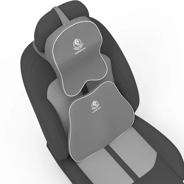 MRRON_Back_Support_Neck_Rest_for_Chair_&_Car_Seat,_Orthopaedic_Lumbar_Support_Memory_Foam_Backrest_Cushion_Designed_for_Back_Pain_Relief_Pillow_for_Comfortable_Sitting
