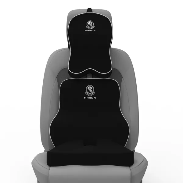 MRRON_Memory_Foam_Car_Seat_Cushion_Set_�_Lumbar_Back_Support,_Coccyx_Seat_Pad_&_Neck_Pillow_�_Ergonomic_Pain_Relief_for_Back,_Tailbone,_Sciatica_�_Ideal_for_Driving,_Office_&_Travel.