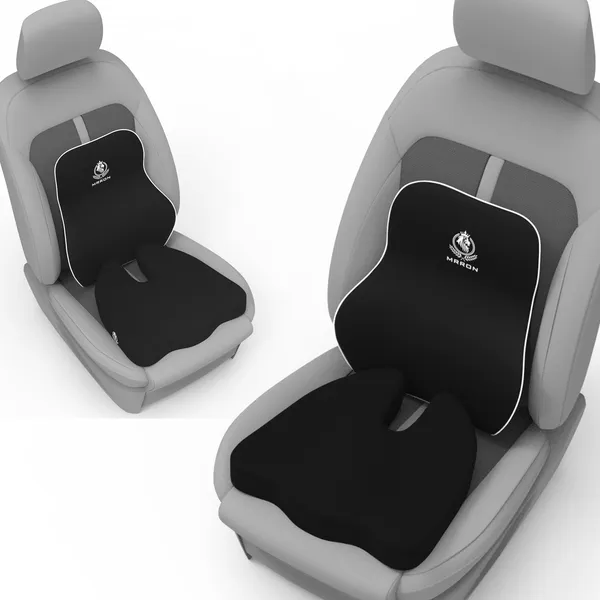 MRRON_Car_Seat_Cushion_�_2-Piece_Set_with_Back_Support_&_Coccyx_Cushion_�_Orthopedic_Support_for_Back,_Tailbone,_Sciatica_Pain_�_Ergonomic_Comfort_for_Car,_Office,_or_Home_Chair
