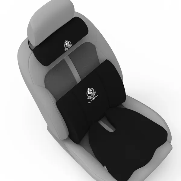 MRRON_Memory_Foam_Car_Seat_Cushion_Set_�_Lumbar_Back_Support,_Coccyx_Seat_Pad_&_Neck_Pillow_�_Ergonomic_Pain_Relief_for_Back,_Tailbone,_Sciatica_�_Ideal_for_Driving,_Office_&_Travel.