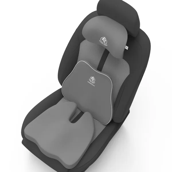 MRRON_Memory_Foam_Car_Seat_Cushion_Set_�_Lumbar_Back_Support,_Coccyx_Seat_Pad_&_Neck_Pillow_�_Ergonomic_Pain_Relief_for_Back,_Tailbone,_Sciatica_�_Ideal_for_Driving,_Office_&_Travel.