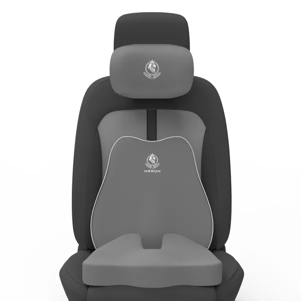 MRRON_Memory_Foam_Car_Seat_Cushion_Set_�_Lumbar_Back_Support,_Coccyx_Seat_Pad_&_Neck_Pillow_�_Ergonomic_Pain_Relief_for_Back,_Tailbone,_Sciatica_�_Ideal_for_Driving,_Office_&_Travel.