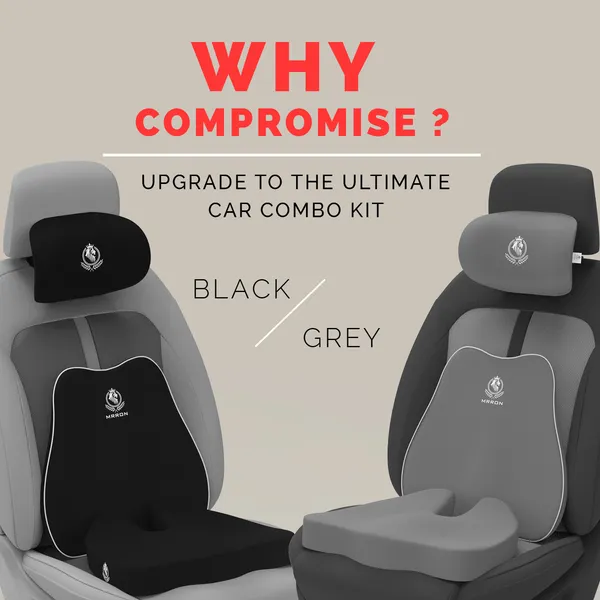 MRRON_Memory_Foam_Car_Seat_Cushion_Set_�_Lumbar_Back_Support,_Coccyx_Seat_Pad_&_Neck_Pillow_�_Ergonomic_Pain_Relief_for_Back,_Tailbone,_Sciatica_�_Ideal_for_Driving,_Office_&_Travel.