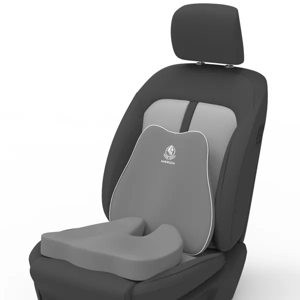 MRRON_Car_Seat_Cushion_�_2-Piece_Set_with_Back_Support_&_Coccyx_Cushion_�_Orthopedic_Support_for_Back,_Tailbone,_Sciatica_Pain_�_Ergonomic_Comfort_for_Car,_Office,_or_Home_Chair