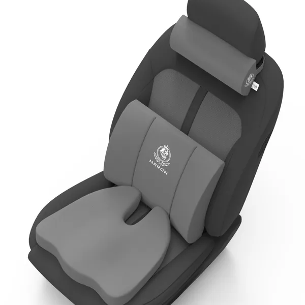 MRRON_Memory_Foam_Car_Seat_Cushion_Set_�_Lumbar_Back_Support,_Coccyx_Seat_Pad_&_Neck_Pillow_�_Ergonomic_Pain_Relief_for_Back,_Tailbone,_Sciatica_�_Ideal_for_Driving,_Office_&_Travel.