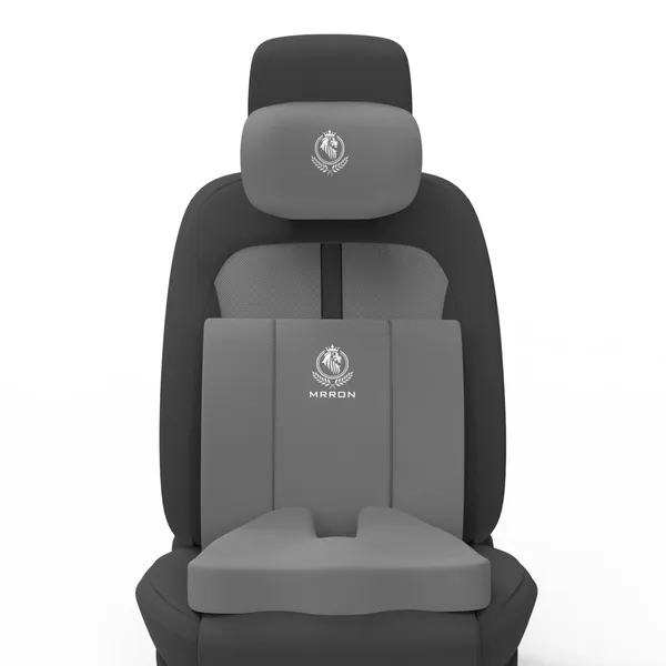 MRRON_Memory_Foam_Car_Seat_Cushion_Set_�_Lumbar_Back_Support,_Coccyx_Seat_Pad_&_Neck_Pillow_�_Ergonomic_Pain_Relief_for_Back,_Tailbone,_Sciatica_�_Ideal_for_Driving,_Office_&_Travel.