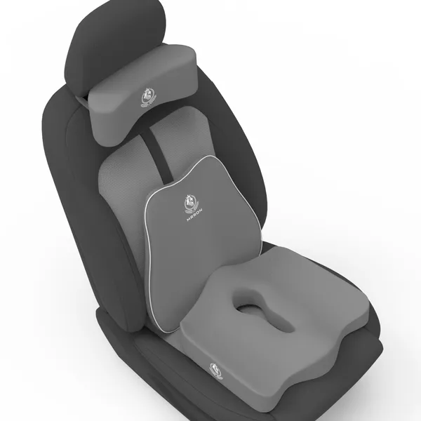 MRRON_Memory_Foam_Car_Seat_Cushion_Set_�_Lumbar_Back_Support,_Coccyx_Seat_Pad_&_Neck_Pillow_�_Ergonomic_Pain_Relief_for_Back,_Tailbone,_Sciatica_�_Ideal_for_Driving,_Office_&_Travel.