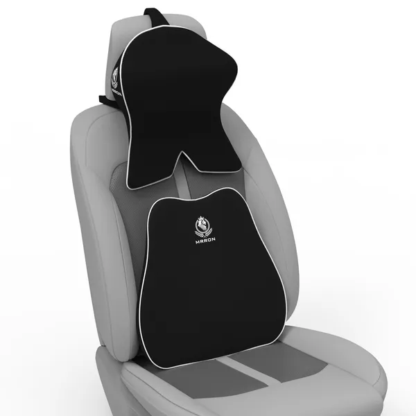 MRRON_Back_Support_Neck_Rest_for_Chair_&_Car_Seat,_Orthopaedic_Lumbar_Support_Memory_Foam_Backrest_Cushion_Designed_for_Back_Pain_Relief_Pillow_for_Comfortable_Sitting