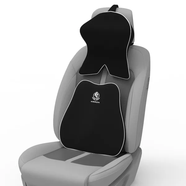 MRRON_Back_Support_Neck_Rest_for_Chair_&_Car_Seat,_Orthopaedic_Lumbar_Support_Memory_Foam_Backrest_Cushion_Designed_for_Back_Pain_Relief_Pillow_for_Comfortable_Sitting