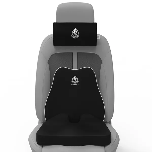 MRRON_Memory_Foam_Car_Seat_Cushion_Set_�_Lumbar_Back_Support,_Coccyx_Seat_Pad_&_Neck_Pillow_�_Ergonomic_Pain_Relief_for_Back,_Tailbone,_Sciatica_�_Ideal_for_Driving,_Office_&_Travel.