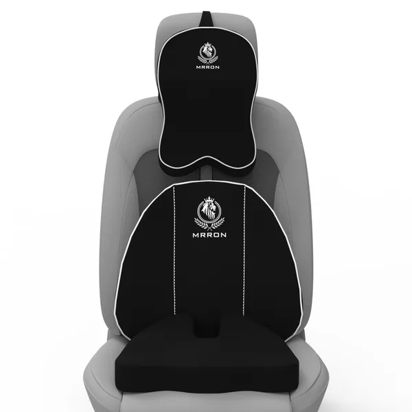 MRRON_Memory_Foam_Car_Seat_Cushion_Set_�_Lumbar_Back_Support,_Coccyx_Seat_Pad_&_Neck_Pillow_�_Ergonomic_Pain_Relief_for_Back,_Tailbone,_Sciatica_�_Ideal_for_Driving,_Office_&_Travel.
