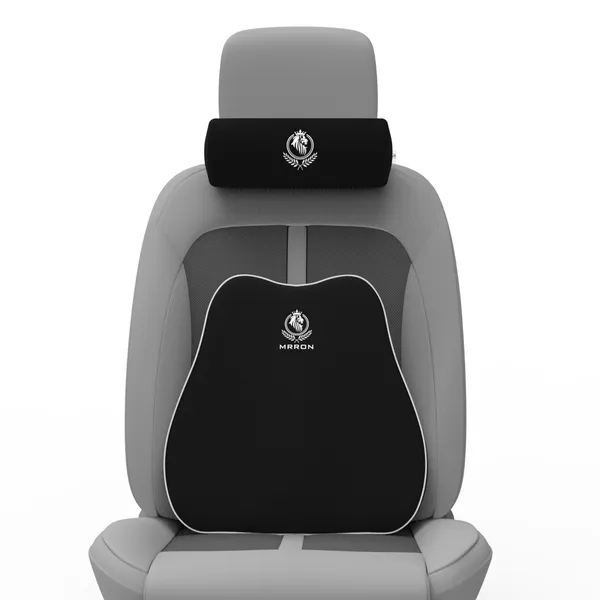 MRRON_Back_Support_Neck_Rest_for_Chair_&_Car_Seat,_Orthopaedic_Lumbar_Support_Memory_Foam_Backrest_Cushion_Designed_for_Back_Pain_Relief_Pillow_for_Comfortable_Sitting